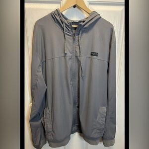 Travis Mathe Full Zip Hooded Golf Jacket Performance Gray Mens XL